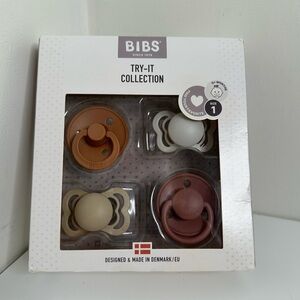 Baby Bibs try it collection set of 4 pacifiers NWT
